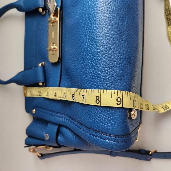 Coach Swagger Pebble Leather Tote In Denim - Picture 13 of 16
